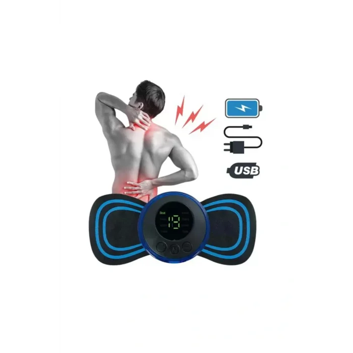 BUĞZ 1 Adet Yedek Ped Şarjlı Kelebek Ems Boyun Omuz Kol Sırt Elektrikli Masaj Bantı Kas Stimülatörü Aleti