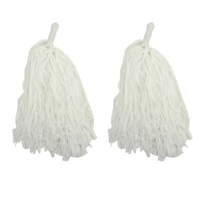 BUĞZ 1 Çift ( 2 Adet ) Beyaz Renk 23 Nisan Gösteri Ponponu