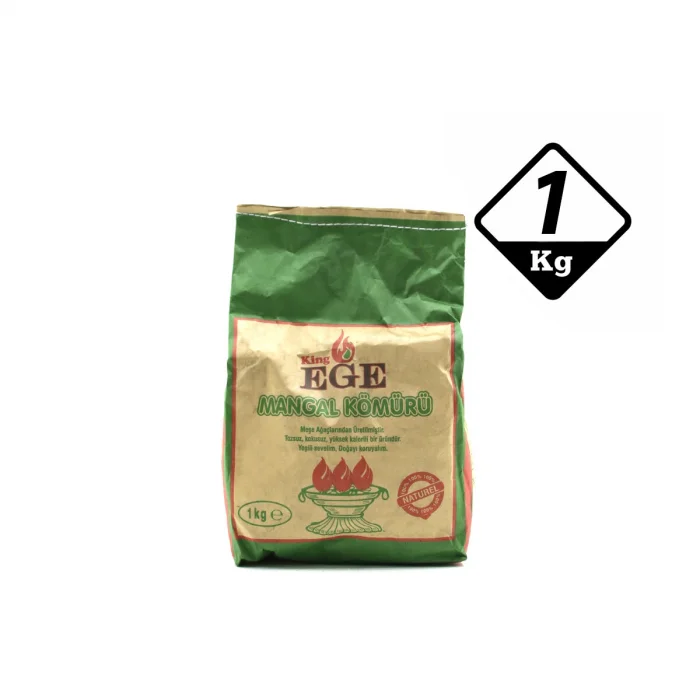 BUĞZ 1 kg Mangal Kömürü - Çıra Hediyeli - Meşe Kömürü