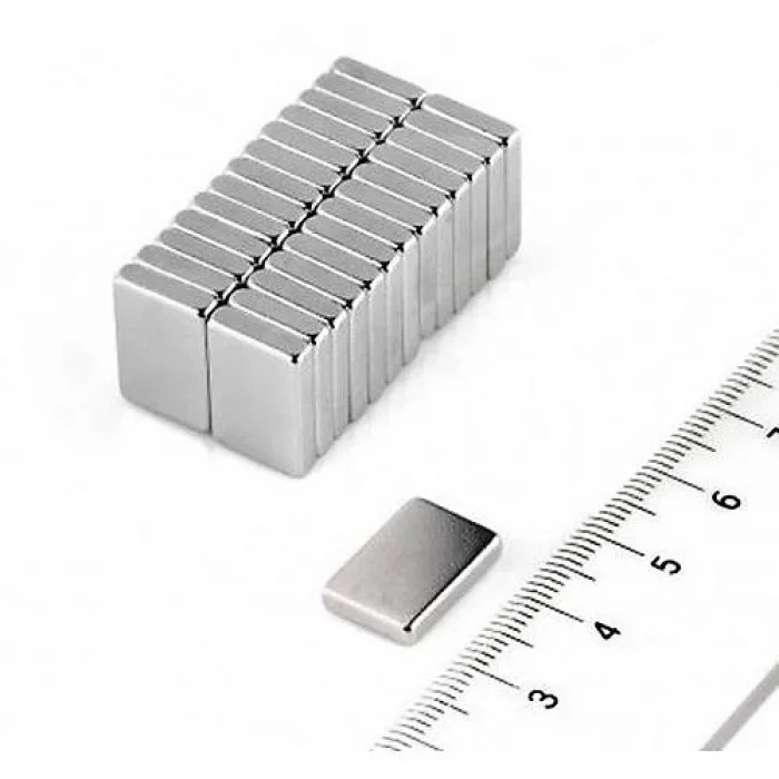 BUĞZ 10 Adet 15x10x1.5 mm Köşeli Neodyum Mıknatıs N35 Magnet Dayanıklı Nikel Kaplama