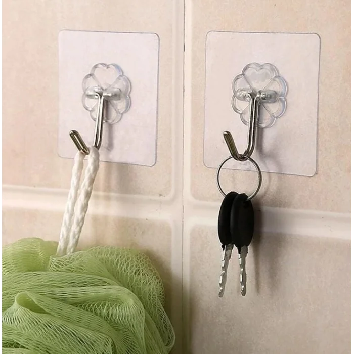 BUĞZ 10 ADET Kendinden Yapışkanlı Şeffaf Askı