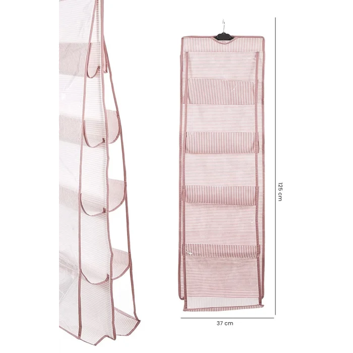  10 Gözlü Çanta Askılığı Dolap İçi Düzenleyici Organizer Askılı Çantalık