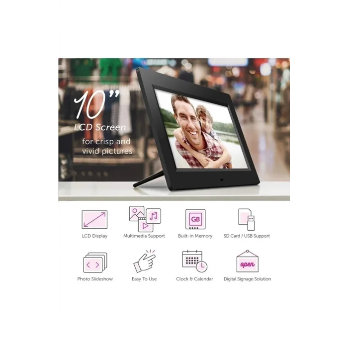 BUĞZ 10-inç Lcd Ekran Dijital Fotoğraf Çerçevesi