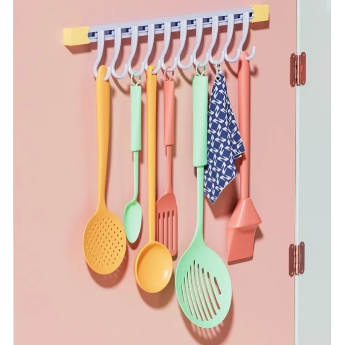 BUĞZ 10 Kancalı Raylı Mutfak Ve Banyo Düzenleyici Askı 30 Cm Bx40