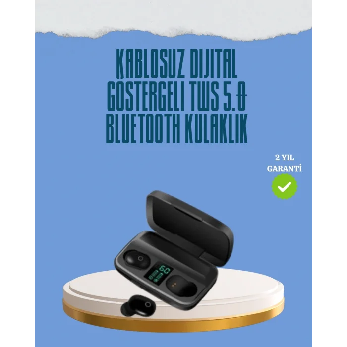 BUĞZ 10 Metre Çekim Mesafeli Hafif Tasarımlı Bluetooth Kulaklık ve Şarj Kutusu Seti