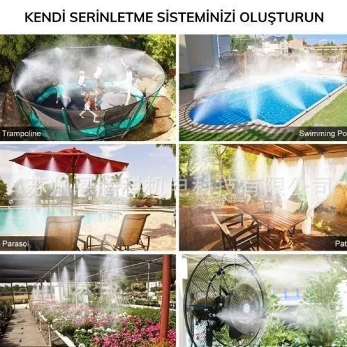 BUĞZ 10 Metre Kendin Yap Balkon Veranda Çardak Kamelya Sulama Serinletme Ve Nemlendirme Sistemi
