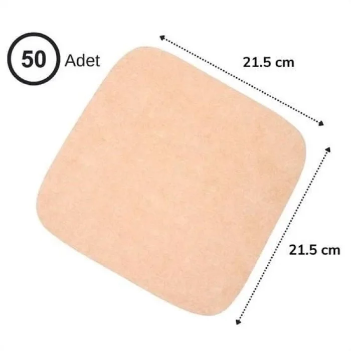  100 Adet Air Fryer Pişirme Kağıdı Tek Kullanımlık Yağ Su Geçirmez Yapışmaz Deliksiz Düz Kare Model