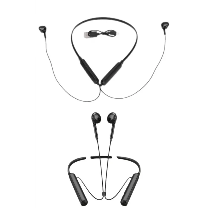  100 Saat Kablolu Boyun Askılı Dijital Göstergeli Bluetooth Kulaklığı