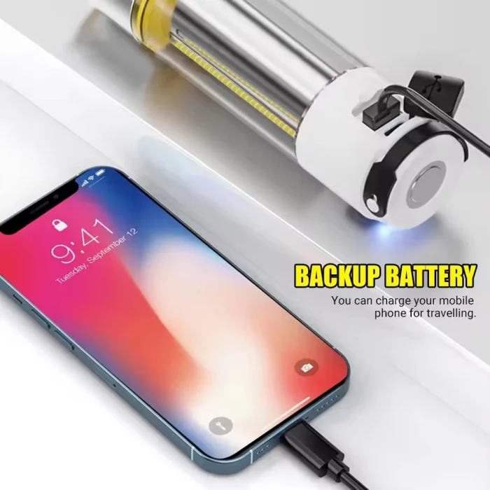 BUĞZ 1000 Lümen Güçlü Aydınlatmaya Sahip Gold  Gp-222 İle Kamp Gecelerini Aydınlatın Hem El Feneri Hem De Kamp Lambası Olarak Kullanılabilen Çok Fonksiyonlu Yapısı, Usb Şarj Özelliği Ve Dayanıklı Gö