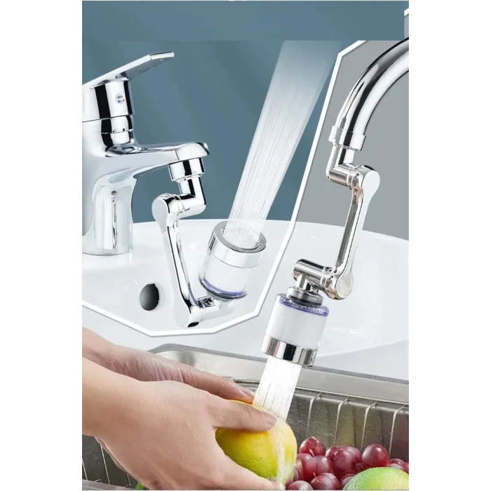  1080 ° Derece Dönebilen Filtreli Lavabo Musluk Başlığı