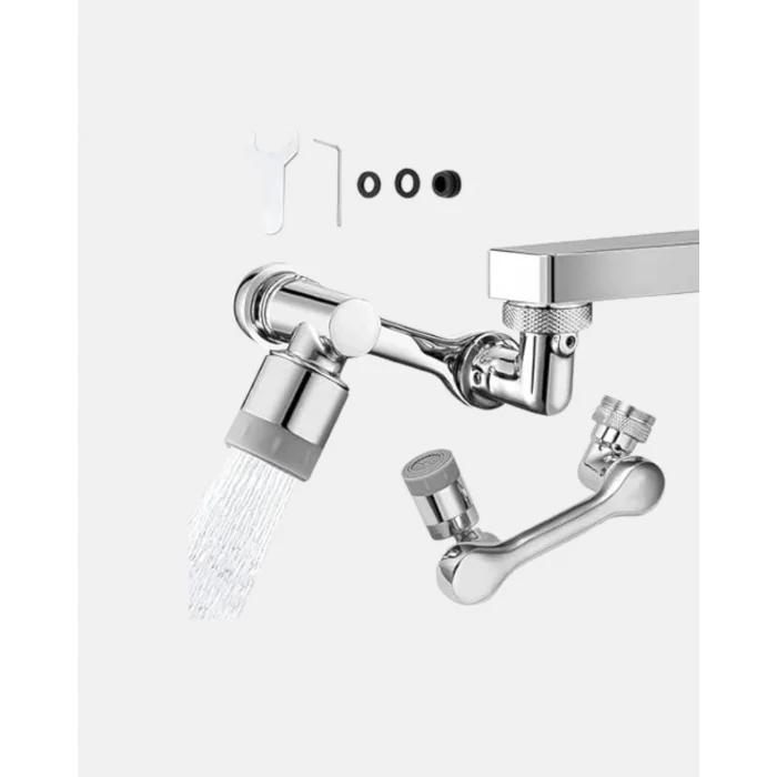 BUĞZ 1080 Derece Musluk Aparatı – Tüm Lavabolara Uygun Esnek Başlık ve Su Akış Kontrolü