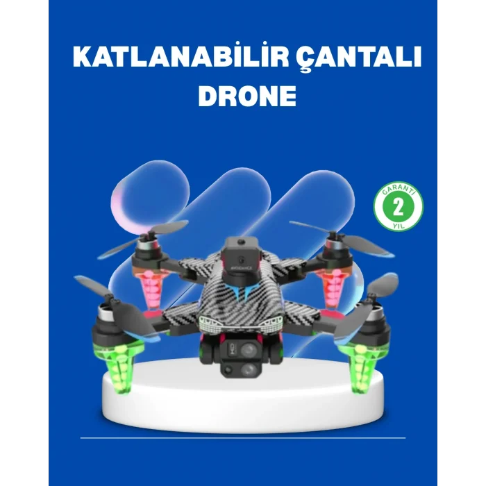 BUĞZ 1080P Full HD Katlanabilir Drone Uzun Uçuş Süreli Hafif Tasarım