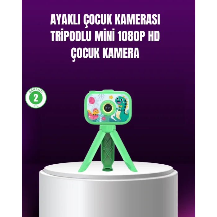  1080P HD Çocuk Vlog Kamerası – Tripod ve Eğitici Oyunlarl