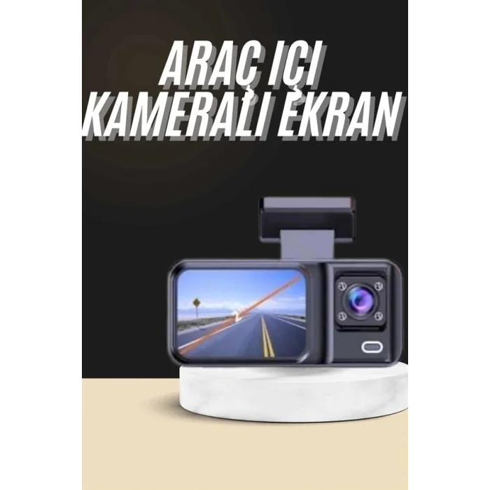  1080p Sürüş Kaydedici 2 İnç Araç Araba Ön İç Arka DVR IPS Ekran
