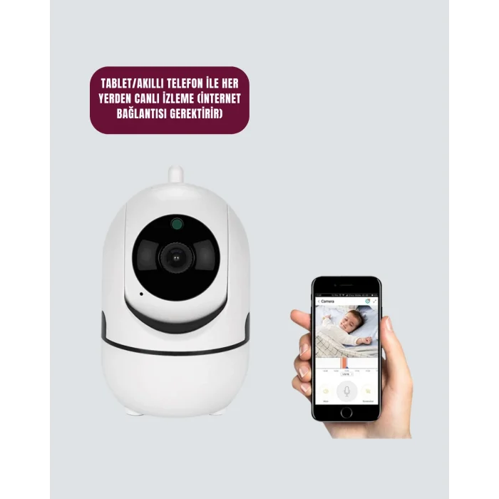 BUĞZ 1080P WiFi Akıllı Güvenlik Kamerası – Pan & Tilt, Hareket Takip ve İki Yönlü Ses - Lisinya