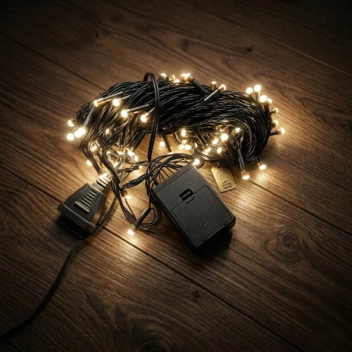 BUĞZ 10m 100 LED Damla Uçlu Gün Işığı Siyah Kablo