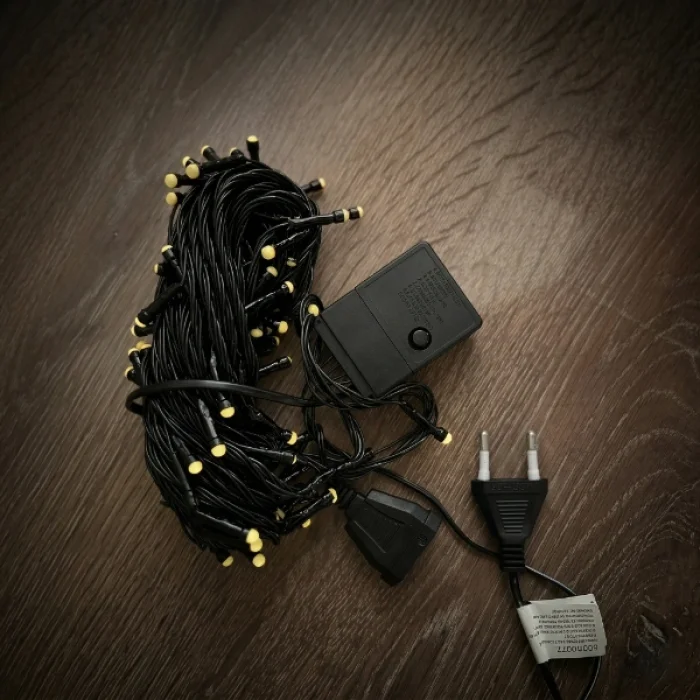 BUĞZ 10m 100 LED Damla Uçlu Gün Işığı Siyah Kablo