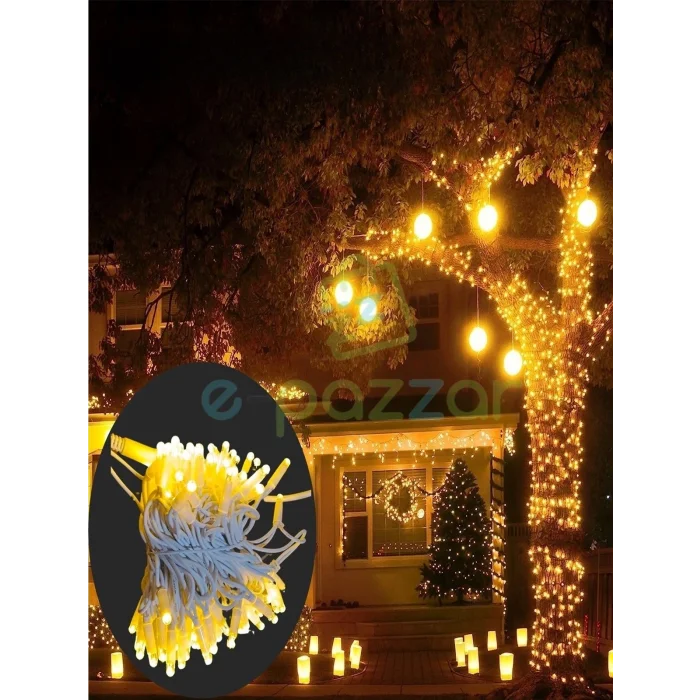 BUĞZ 10m 100 Led Ip65 Dış Mekan Led Işık Beyaz Kablo