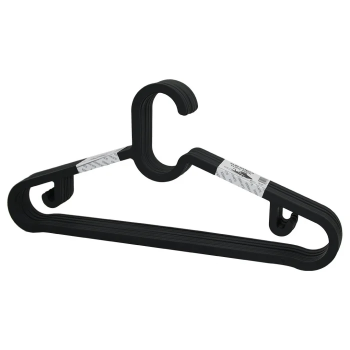 BUĞZ 10pcs Plastik - Antrasit Gri Elbise Askısı Bx40