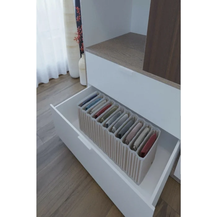 BUĞZ 11 Bölmeli Dolap ve Çekmece Içi Düzenleyici Akordiyon Organizer M-00500 (6 Adet) ( BUĞZ )