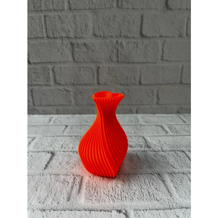 BUĞZ 11 cm Turuncu Kalp Formlu Mini Vazo Estetik Dekoratif Obje - Lisinya