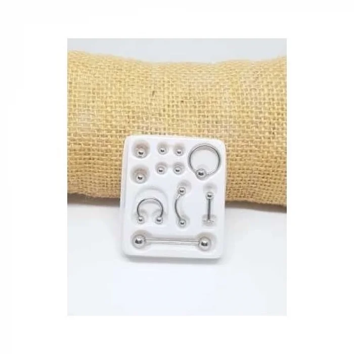  11 Parça Piercing (cerrahi Çelik) Ve Piercing Topu Seti Piirsing