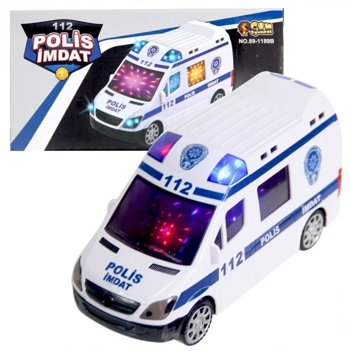 BUĞZ 112 Polis İmdat 3D Işıklı Sesli Polis Aracı