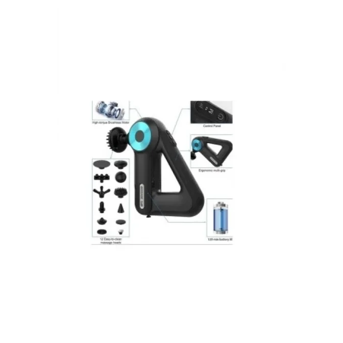 BUĞZ 12 Başlıklı Profesyonel Masaj Sı Sporcu Masaj Aleti Seti  6 Hızlı Şarjlı Masaj