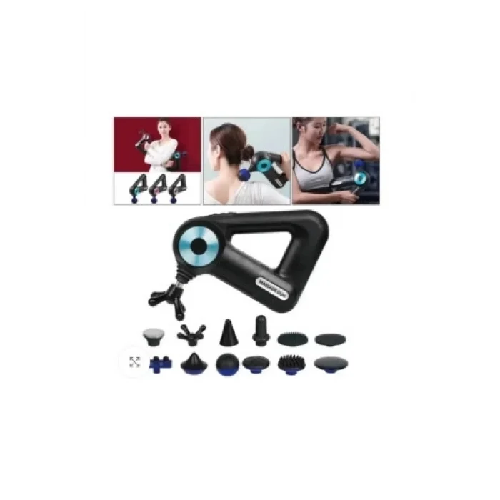 BUĞZ 12 Başlıklı Profesyonel Masaj Sı Sporcu Masaj Aleti Seti  6 Hızlı Şarjlı Masaj - Lisinya