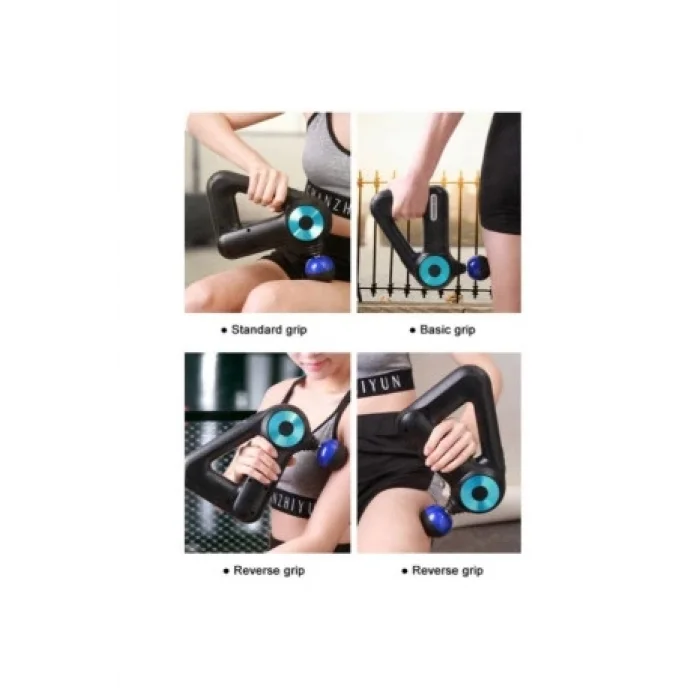 BUĞZ 12 Başlıklı Profesyonel Masaj Sı Sporcu Masaj Aleti Seti  6 Hızlı Şarjlı Masaj - Lisinya