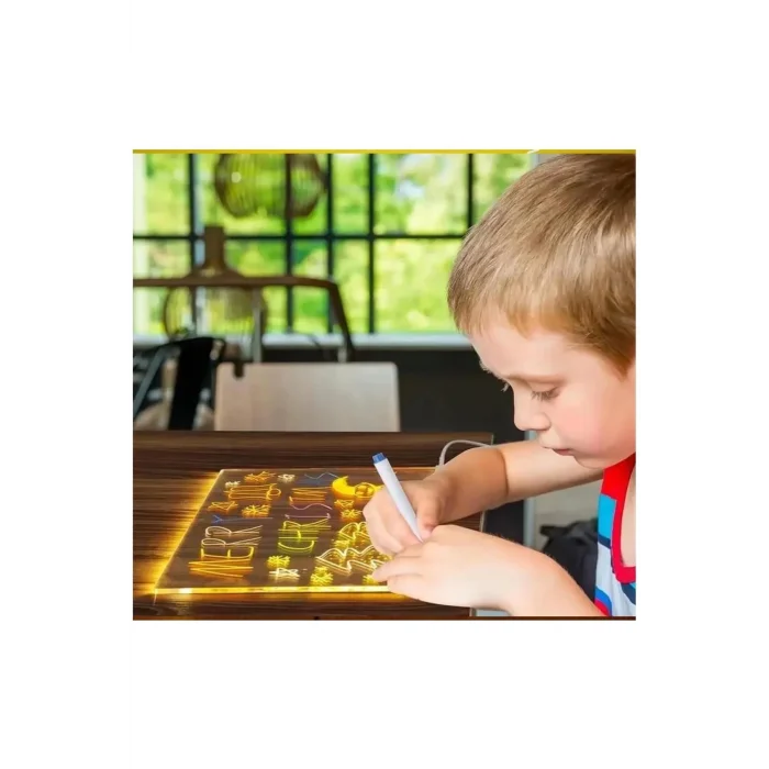 BUĞZ 12 Inc Led Işıklı Çizim Tahtası Ayarlanabilir Stant Ve Kalemleri İle