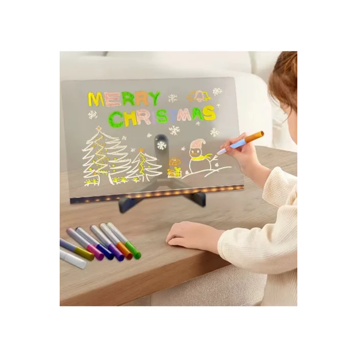 BUĞZ 12 Inc Led Işıklı Çizim Tahtası Ayarlanabilir Stant Ve Kalemleri İle
