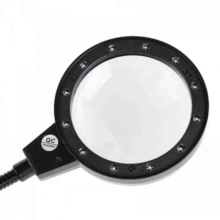 BUĞZ 12 Led Clipslı Işıklı Büyüteç,işıklı Masa Lambası Çalışma Lambası - BUĞZ