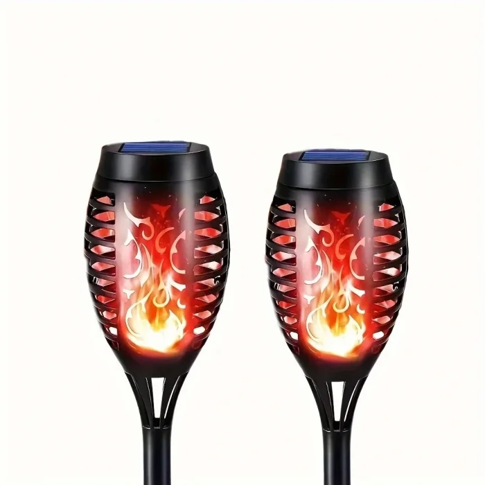 BUĞZ 12 Ledli Alevli Solar Bahçe Aydınlatma  Bx40