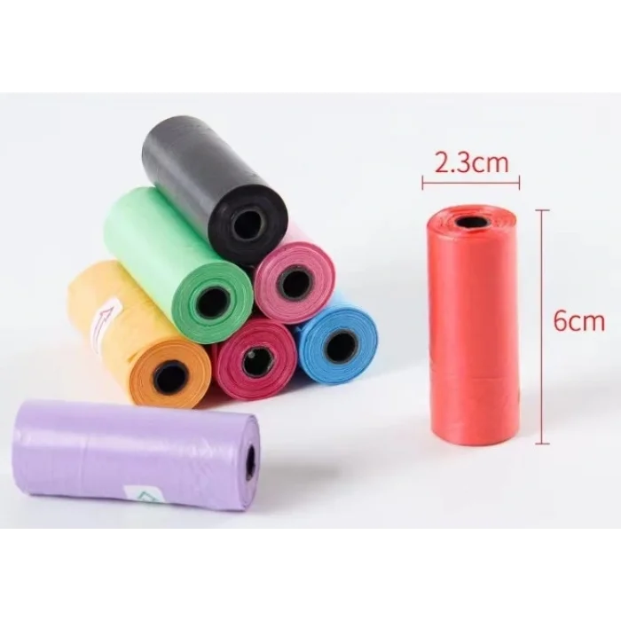 BUĞZ 12li Köpek Dışkı Poşeti Düz Renkli Set