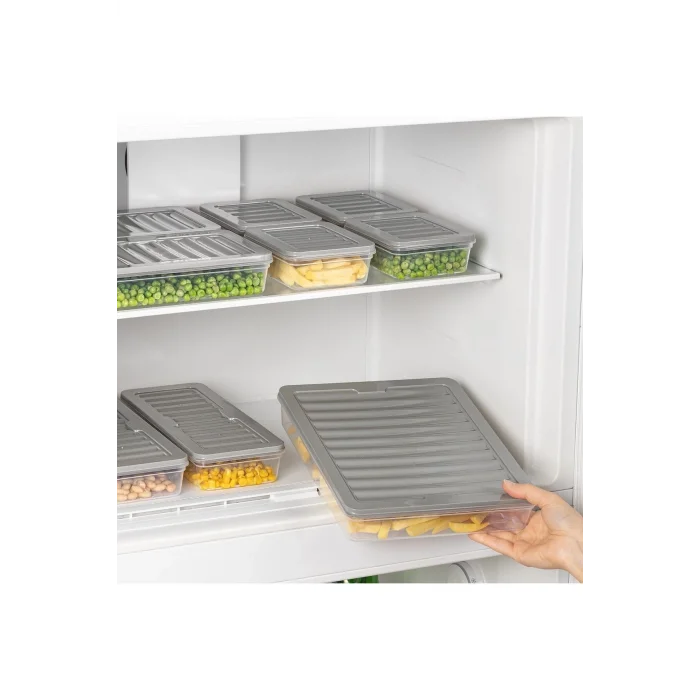  12li Renkli Buzdolabı Düzenleyici Buzluk Ve Mikrodalga Saklama Kabı 12X2400 ML