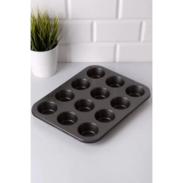  12li Yanmaz Yapışmaz Muffin Kek Kalıbı