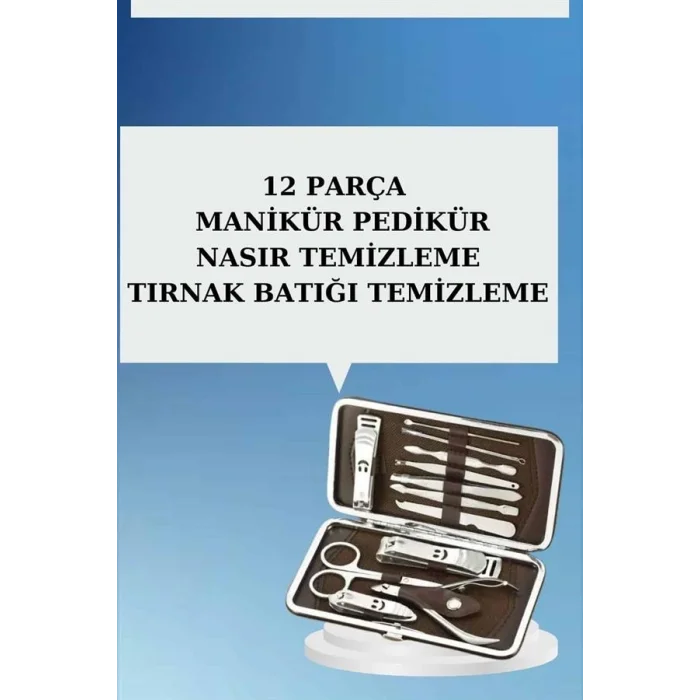 BUĞZ 12 Parça El Ayak Temizleme Pense Kir Temizleme Aparatı Kaş Cımbızı