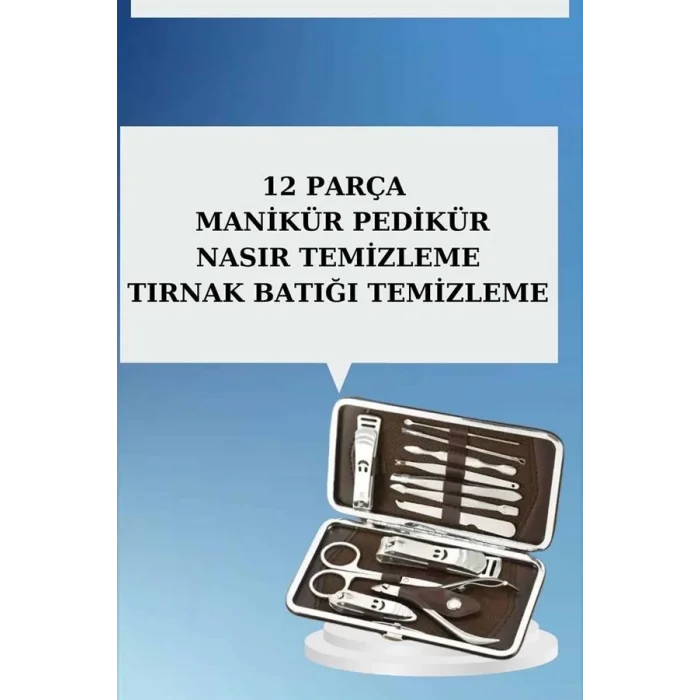  12 Parça El Ayak Temizleme Pense Kir Temizleme Aparatı Kaş Cımbızı