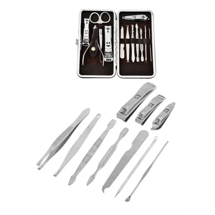 BUĞZ 12 Parça Manikür Pedikür Seti Tırnak Bakımı Nasır Temizleme El Ayak Bakımı - BUĞZ