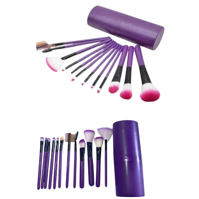  12 Parça Profesyonel Makyaj Fırçası Far Fırçası Allık Fırçası Yumuşak Kıllı