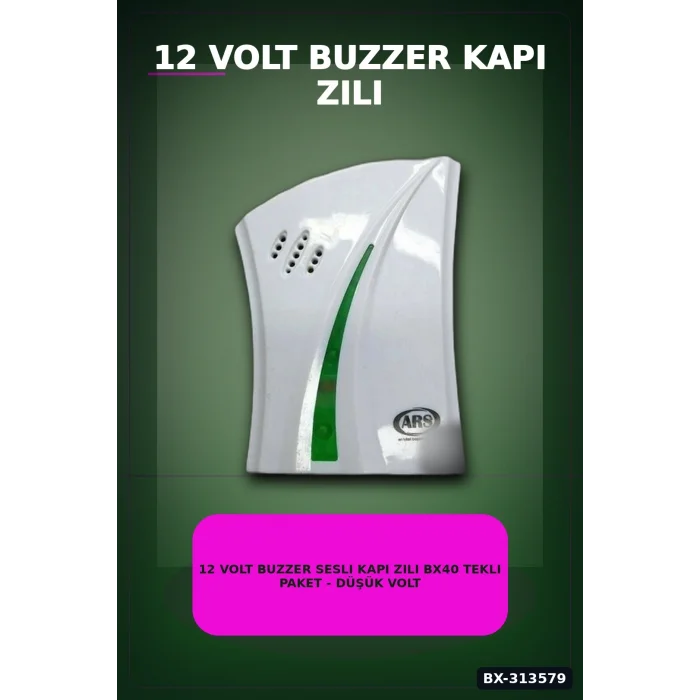 BUĞZ 12 Volt Buzzer Sesli Kapı Zili Bx40 Tekli Paket - Düşük Voltajlı Kapı Zili BX-313579