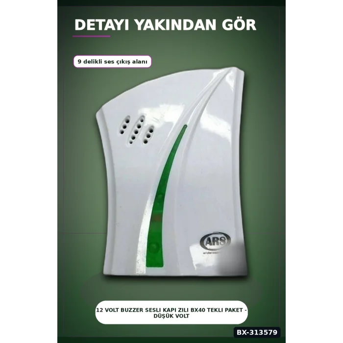 BUĞZ 12 Volt Buzzer Sesli Kapı Zili Bx40 Tekli Paket - Düşük Voltajlı Kapı Zili BX-313579
