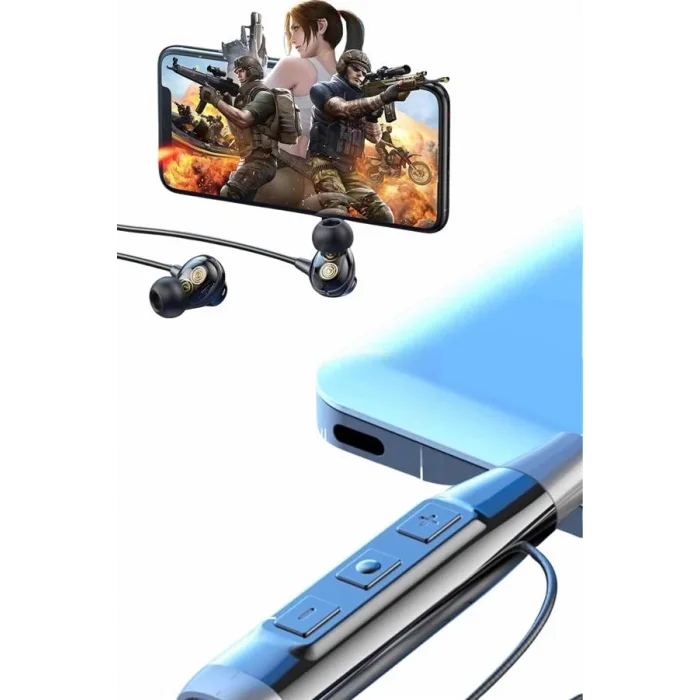  120 Saat Bluetooth Kulaklık Kablolu Boyun Askılı SD Kart Girişli ANC Özellikli