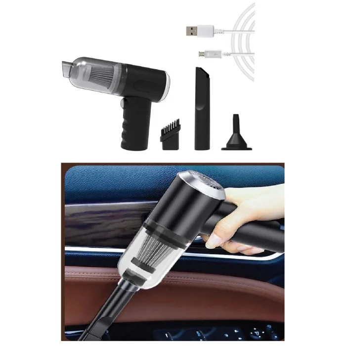 BUĞZ 120 W Şarjlı El Süpürgesi Çekme – Üfleme Özellikli Ev Araba Klavye Süpürgesi