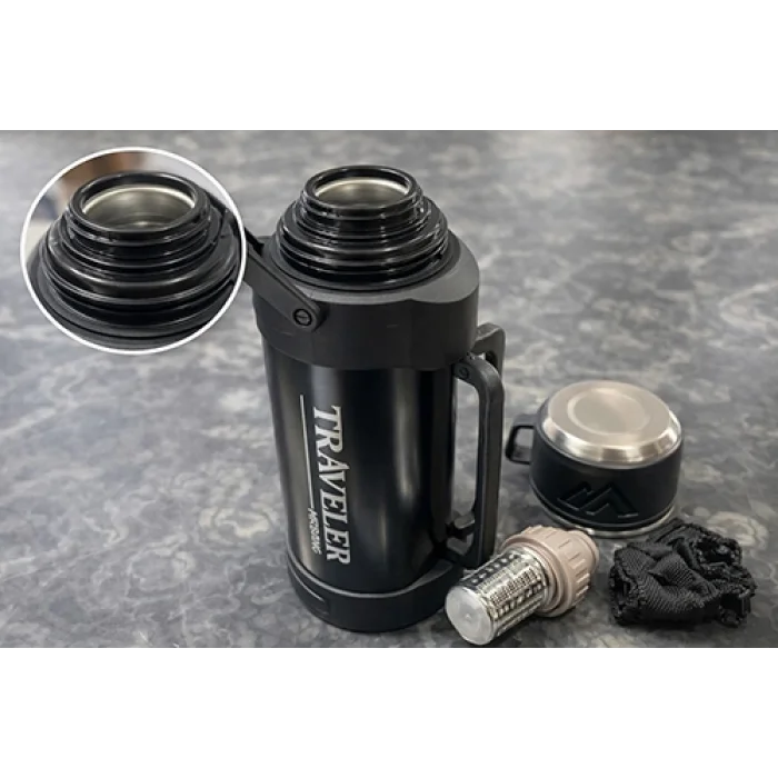 BUĞZ 1200 ml Çift Katmanlı Vakumlu Paslanmaz Çelik Termos