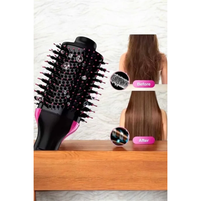 BUĞZ 1200 Watt Gücünde, Negatif İyon Teknolojili, 3 Isı Kademeli Fön Tarağı - Lisinya