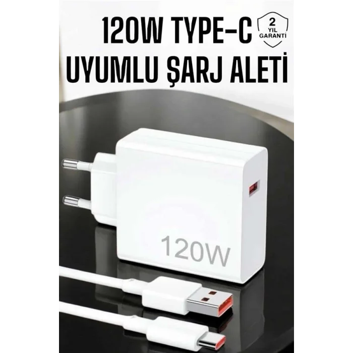 BUĞZ 120W Şarj Aleti Type-C Uyumlu Turbo Şarj Aleti - Lisinya
