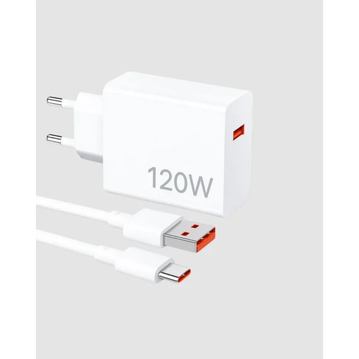 BUĞZ 120W Süper Hızlı Şarj Adaptörü – Type-C Kablo Dahil, Yüksek Voltaj Korumalı - Lisinya