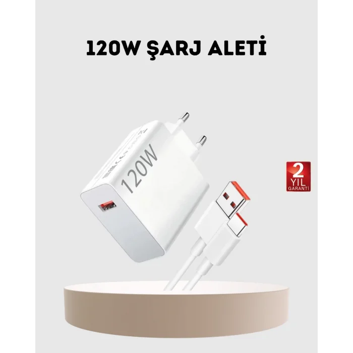 BUĞZ 120W USB-C Şarj Adaptörü Süper Hızlı Şarj Güç Kaynağı Seti